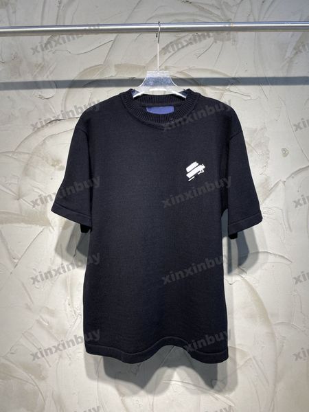xinxinbuy men designer tee t shirt 23ss paris pin letter embroidery knitted short sleeve cotton women black white xs-2xl, Black;brown
xinxinbuy men designer tee t shirt 23ss paris pin letter embroidery knitted short sleeve cotton women black white xs-2xl, Black;brown