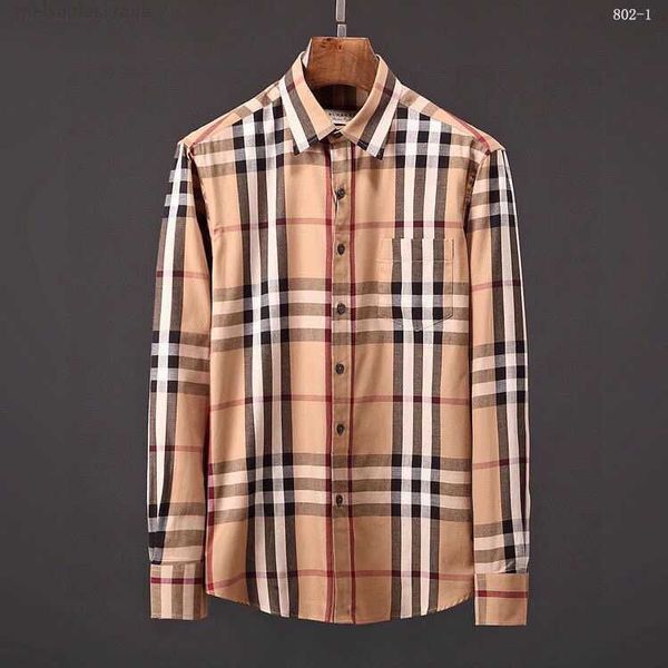 bburbry luxury designer shirt british trend men's highend shirt longsleeved plaid spring and autumn style, White;black
bburbry luxury designer shirt british trend men's highend shirt longsleeved plaid spring and autumn style, White;black