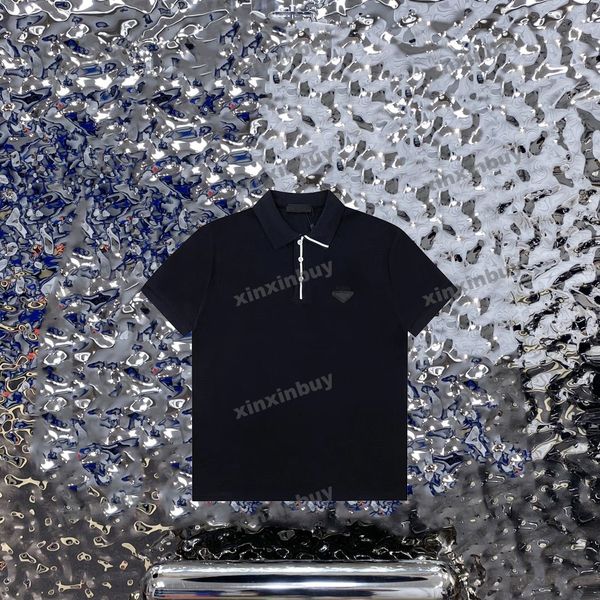 xinxinbuy men designer tee t shirt 23ss leather triangle label short sleeve cotton women blue white xs-2xl, Black;brown
xinxinbuy men designer tee t shirt 23ss leather triangle label short sleeve cotton women blue white xs-2xl, Black;brown