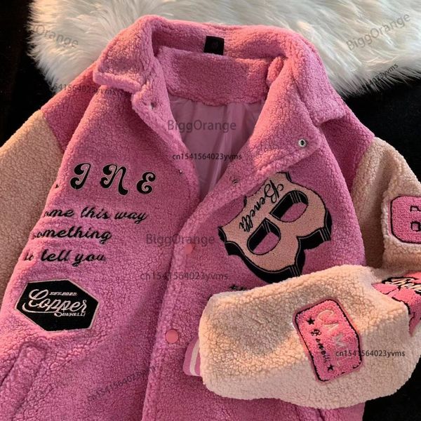 women's jackets letter embroidery winter clothes women jacket high street vintage sherpa coat women clothing jackets loose jacket women, Black;brown
women's jackets letter embroidery winter clothes women jacket high street vintage sherpa coat women clothing jackets loose jacket women, Black;brown