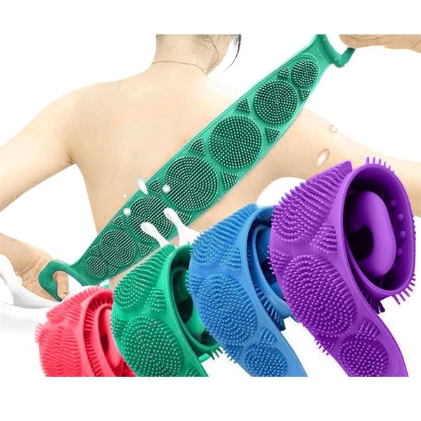 silicone bath brush long handle bath shower silicone body scrubs brush bath belt exfoliating back brush belt wash bath supplies
silicone bath brush long handle bath shower silicone body scrubs brush bath belt exfoliating back brush belt wash bath supplies