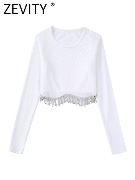 women's blouses shirts zevity women fashion o neck black white color knitting short blouse female hem diamond tassel slim shirt chic bl
women's blouses shirts zevity women fashion o neck black white color knitting short blouse female hem diamond tassel slim shirt chic bl
