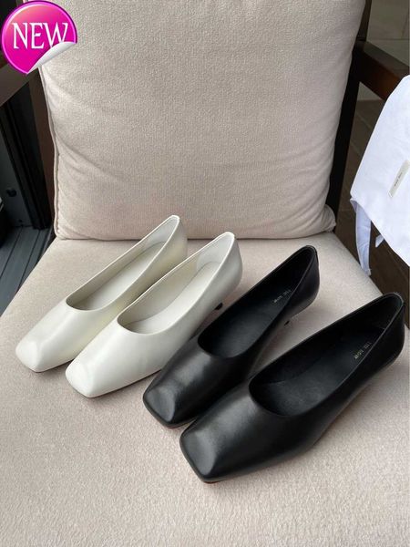 the row leather square head single shoes shallow mouth slip on comfortable commuting low heel shoes kitten heel shoes women, Black
the row leather square head single shoes shallow mouth slip on comfortable commuting low heel shoes kitten heel shoes women, Black
