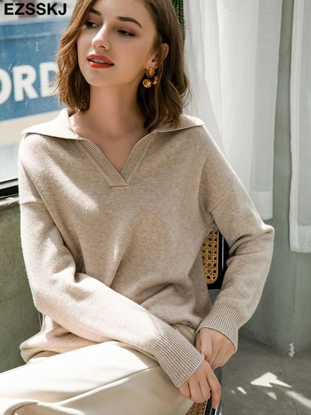 women's sweaters polo collar autumn winter sweater pullovers women loose thick cashmere sweater pullover women oversize sweater jumper, White;black
women's sweaters polo collar autumn winter sweater pullovers women loose thick cashmere sweater pullover women oversize sweater jumper, White;black