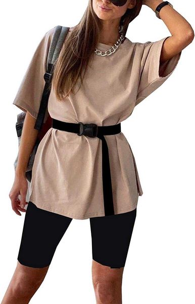 women's tracksuits 2 piece outfit sets casual oversized t-shirt biker shorts workout sports tracksuits gd50lici, Gray
women's tracksuits 2 piece outfit sets casual oversized t-shirt biker shorts workout sports tracksuits gd50lici, Gray