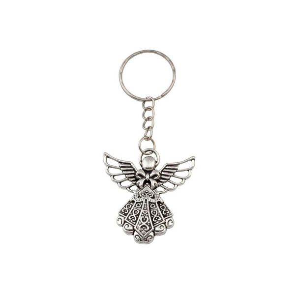 30pcs antique silver alloy angel band chain key ring travel protection diy jewelry235f
30pcs antique silver alloy angel band chain key ring travel protection diy jewelry235f