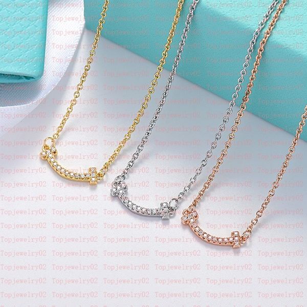 luxury smile necklace women stainless steel couple large diamond pendant designer neck jewelry christmas gift women accessories wholesale wi, Silver
luxury smile necklace women stainless steel couple large diamond pendant designer neck jewelry christmas gift women accessories wholesale wi, Silver