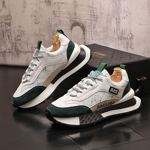 men shoes chunky sepatu lari retro pria wanita sepatu fashion kasual kulit asli bersirkulasi sepatu platform penambah tinggi, Black
men shoes chunky sepatu lari retro pria wanita sepatu fashion kasual kulit asli bersirkulasi sepatu platform penambah tinggi, Black