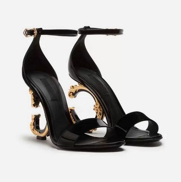 2023 elegant summer brands keira women sandals shoes polished calfskin baroquel heels lady pop heel gold-plated carbon lady dress party glad, Black
2023 elegant summer brands keira women sandals shoes polished calfskin baroquel heels lady pop heel gold-plated carbon lady dress party glad, Black