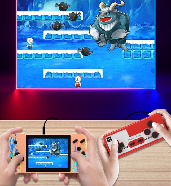 New G3 Portable Game Players 800 In 1 Retro Video Game Console Handheld Portable Color 3.5 Inch HD Large Screen Game Player TV Consola AV Output Support Double Players