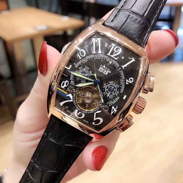 2023 luxury men's watch 42 * 55mm full-automatic mechanical movement fashion cowhide watch band high cost performance, Slivery;brown
2023 luxury men's watch 42 * 55mm full-automatic mechanical movement fashion cowhide watch band high cost performance, Slivery;brown