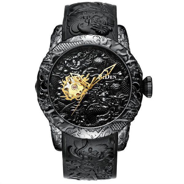 luxury black wristwatch engraved dragon automatic mechanical men watches waterproof sports for men self-winding wrist watch male clock, Slivery;brown
luxury black wristwatch engraved dragon automatic mechanical men watches waterproof sports for men self-winding wrist watch male clock, Slivery;brown