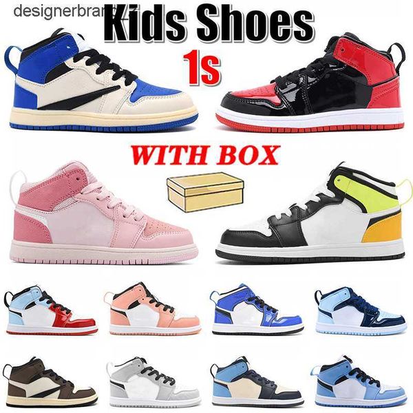 with box 1s basketball shoes kids toddlers jumpman 1 sneakers cactus jack fragment bred patent digital pink volt unc obsidian big boys girls, Black
with box 1s basketball shoes kids toddlers jumpman 1 sneakers cactus jack fragment bred patent digital pink volt unc obsidian big boys girls, Black