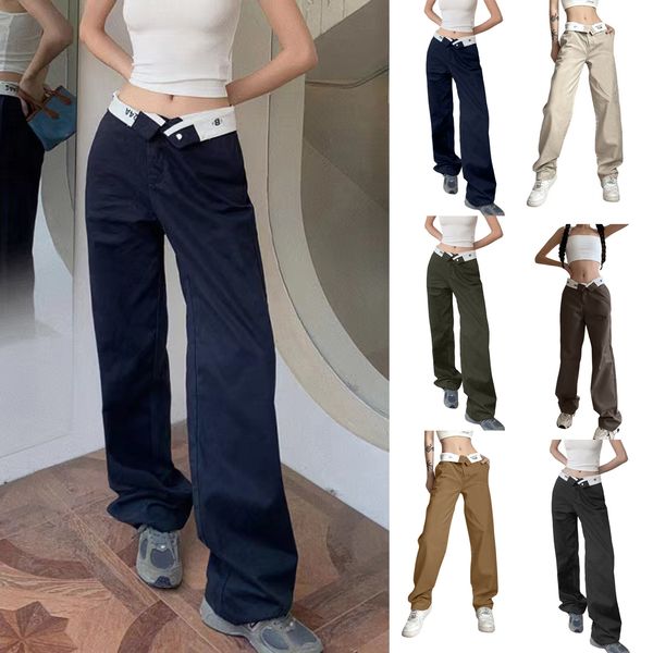 high waist cargo pants women black y2k e-girl casual straight leg pants streetwear korean fashion kpop trousers, Black;white
high waist cargo pants women black y2k e-girl casual straight leg pants streetwear korean fashion kpop trousers, Black;white