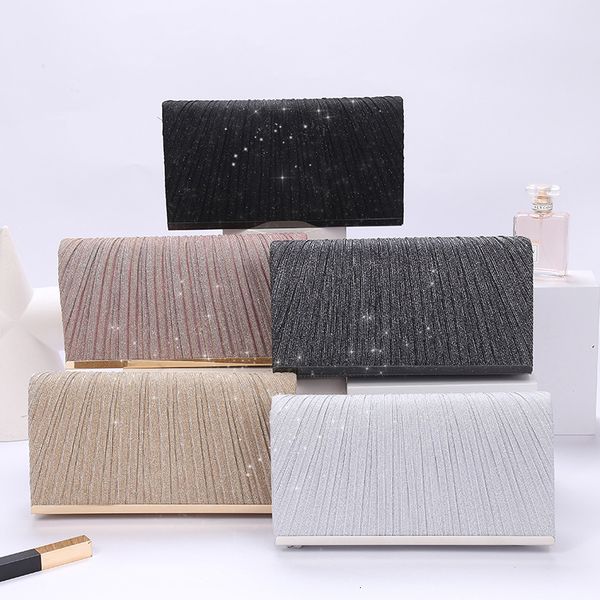 evening bags womens pleated sequin clutch wedding purse bride handbag chain crossbody for banquet party dinner 230316
evening bags womens pleated sequin clutch wedding purse bride handbag chain crossbody for banquet party dinner 230316