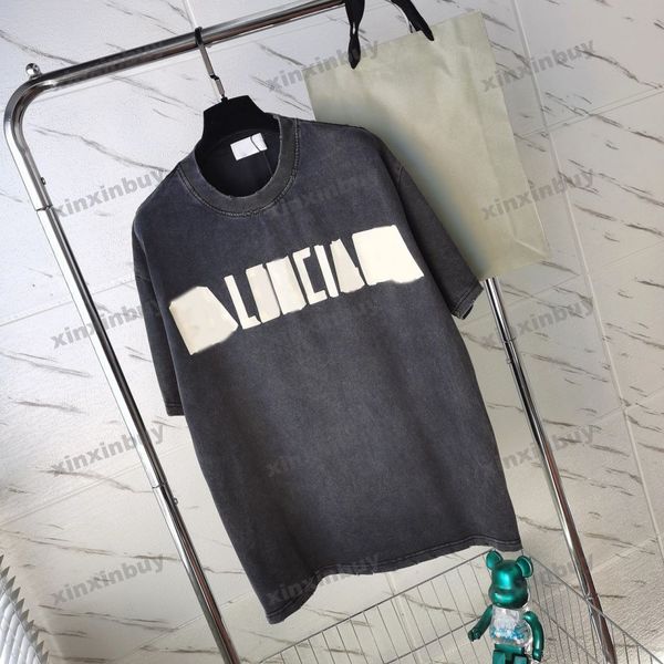 xinxinbuy men designer tee t shirt 23ss paris destroyed letter jacquard short sleeve cotton women black white oversize xs-3xl, Black;brown
xinxinbuy men designer tee t shirt 23ss paris destroyed letter jacquard short sleeve cotton women black white oversize xs-3xl, Black;brown