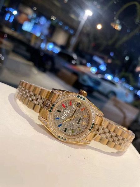 goddess watch 31mm fully automatic mechanical movement fashionable full diamond dial 316 fine steel watch band, Slivery;brown
goddess watch 31mm fully automatic mechanical movement fashionable full diamond dial 316 fine steel watch band, Slivery;brown