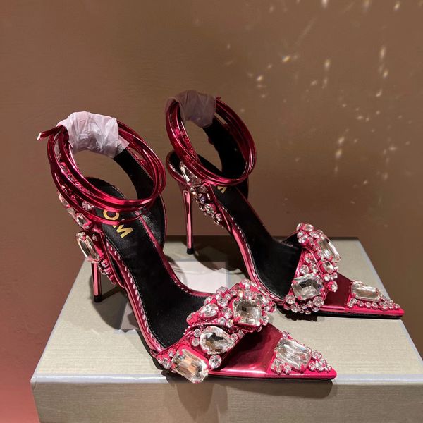 crystal diamonds high heels sandals back strap ladies dress shoes patent leather solid color stiletto heel wedding party mules luxury brand, Black
crystal diamonds high heels sandals back strap ladies dress shoes patent leather solid color stiletto heel wedding party mules luxury brand, Black