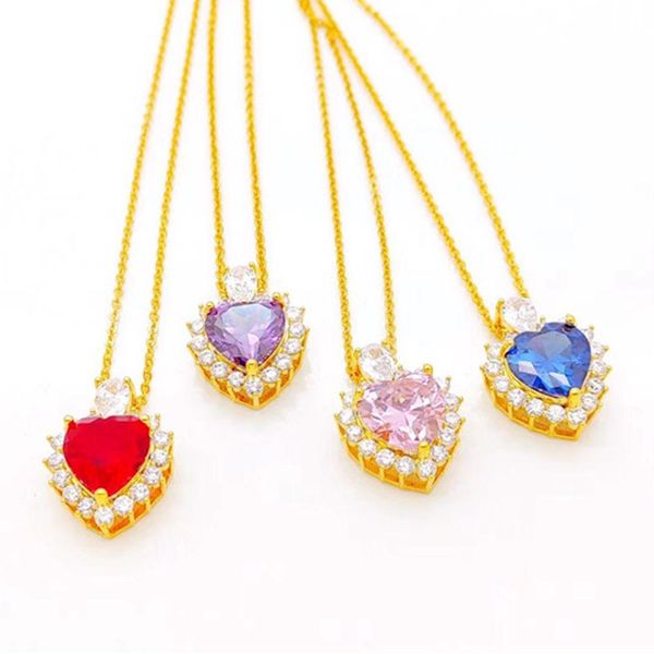 women pendant chain heart shaped colorful fashion real 18k yellow gold filled pretty jewelry, Silver
women pendant chain heart shaped colorful fashion real 18k yellow gold filled pretty jewelry, Silver