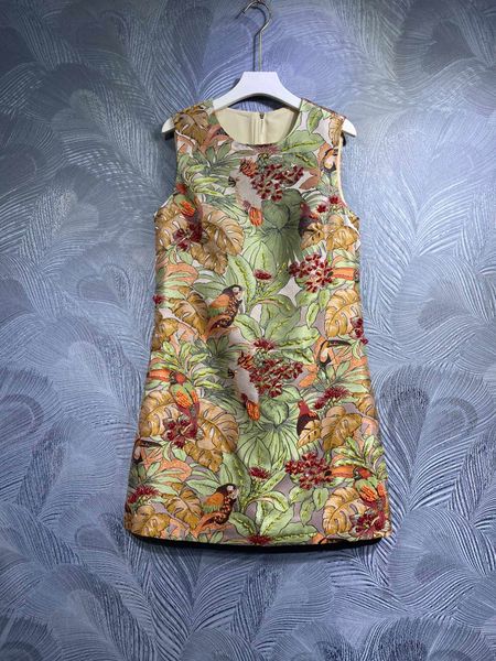 2023 spring new tank dress small round neck bird flower pattern beaded decoration, Black;gray
2023 spring new tank dress small round neck bird flower pattern beaded decoration, Black;gray