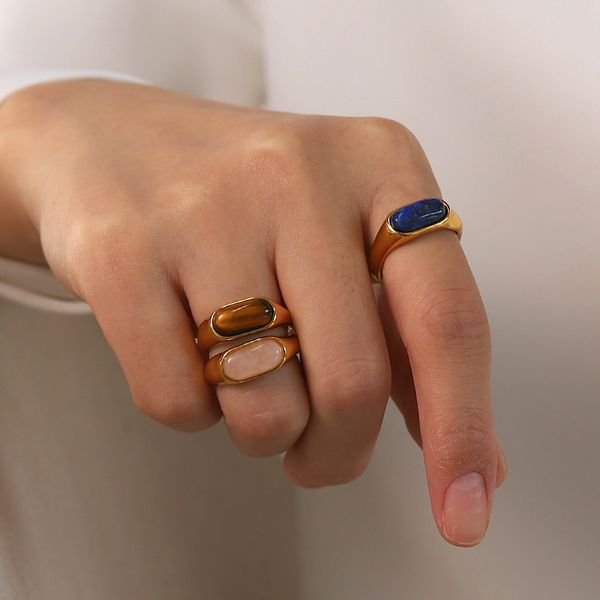 vintage stainless steel natural stone ring retro blue lapis tiger eye and pink quartz gemstone forefinger ring female 18k gold jewelry, Silver
vintage stainless steel natural stone ring retro blue lapis tiger eye and pink quartz gemstone forefinger ring female 18k gold jewelry, Silver