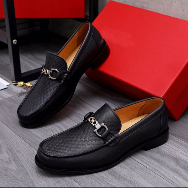 2023 men dress shoes business office oxfords genuine leather designer metal buckle male brand casual driving shoes size 38-44, Black
2023 men dress shoes business office oxfords genuine leather designer metal buckle male brand casual driving shoes size 38-44, Black