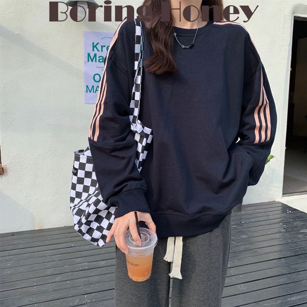 womens hoodies sweatshirts boring honey stripe join together long sleeves women loose and comfortable round collar pullover hooded 230316, Black
womens hoodies sweatshirts boring honey stripe join together long sleeves women loose and comfortable round collar pullover hooded 230316, Black