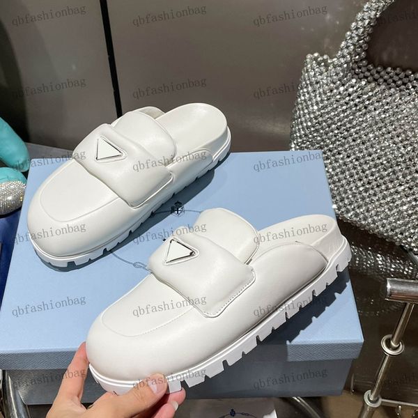 womens platform sandals soft sheepskin platform slippers round head enamelled metal triangle logo flat beach shoes non-slip rubber soled lux, Black
womens platform sandals soft sheepskin platform slippers round head enamelled metal triangle logo flat beach shoes non-slip rubber soled lux, Black