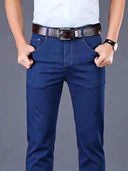 men's jeans office business jeans men classic style blue black cotton stretch straight-leg denim pants male brand trousers 230316
men's jeans office business jeans men classic style blue black cotton stretch straight-leg denim pants male brand trousers 230316