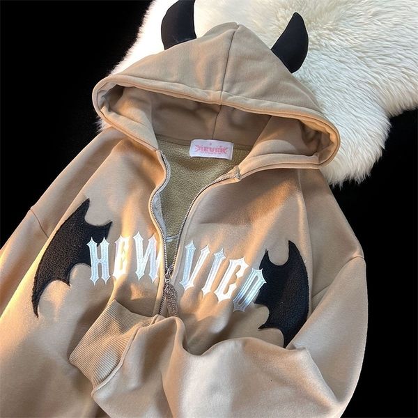 womens hoodies sweatshirts american retro little devil embroidered zipper women y2k street fashion trend joker sweatshirt couple casual loos, Black
womens hoodies sweatshirts american retro little devil embroidered zipper women y2k street fashion trend joker sweatshirt couple casual loos, Black