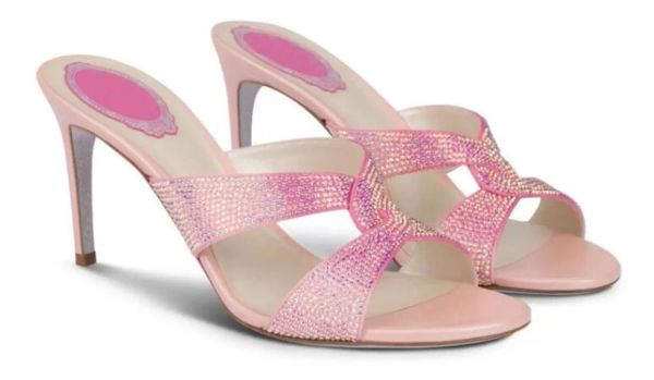 2022 popular women dress shoes sandals mule gradient blue crystal slides wedding crystal buckle point toe pumps high heels tide bridesmaids, Black
2022 popular women dress shoes sandals mule gradient blue crystal slides wedding crystal buckle point toe pumps high heels tide bridesmaids, Black