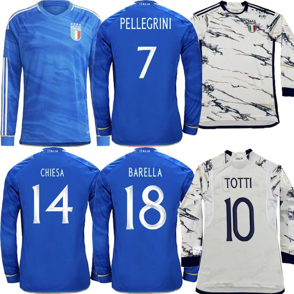 2023 2024 italy verratti mens soccer jerseys national team pinamonti totti raspadori chiesa barella bonucci home blue away long sleeve footb, Black;yellow
2023 2024 italy verratti mens soccer jerseys national team pinamonti totti raspadori chiesa barella bonucci home blue away long sleeve footb, Black;yellow