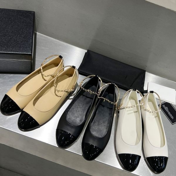 with ankle chain strap charms ballet flats chain charms real leather ballerina 2023 woman patent cap toe loafers designer mules logo sandal, Black
with ankle chain strap charms ballet flats chain charms real leather ballerina 2023 woman patent cap toe loafers designer mules logo sandal, Black