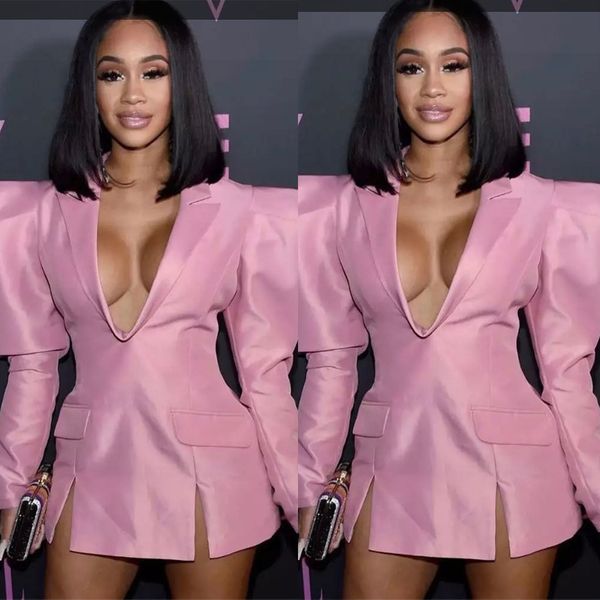 show style women blazer suits street power for wedding celebrity ladies customized jacket evening party formal wear, Black;red
show style women blazer suits street power for wedding celebrity ladies customized jacket evening party formal wear, Black;red