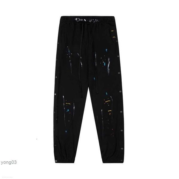 men's pants galleries dept designer sweatpants sports correct hand-painted ink splashing graffiti loose high street breasted casual leg, Black
men's pants galleries dept designer sweatpants sports correct hand-painted ink splashing graffiti loose high street breasted casual leg, Black