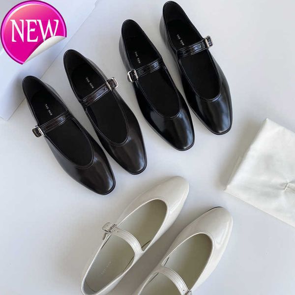 the row niche design french shallow mouth mary jane shoes low heel square head single shoes flat women's shoes, Black
the row niche design french shallow mouth mary jane shoes low heel square head single shoes flat women's shoes, Black
