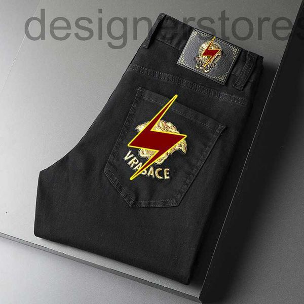 men's jeans designer summer new embroidery personalized stretch slim straight leg pants thin b7xx, Blue
men's jeans designer summer new embroidery personalized stretch slim straight leg pants thin b7xx, Blue