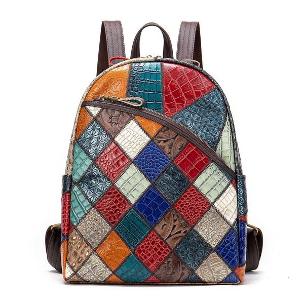 malun te leather backpack new casual women's embossed splice backpack cowhide women's bag
malun te leather backpack new casual women's embossed splice backpack cowhide women's bag