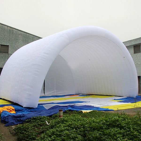 

giant white stage tunnel inflatable car cover shelter stage archway event station party marquee,airoof exhibition tent with blower to your d