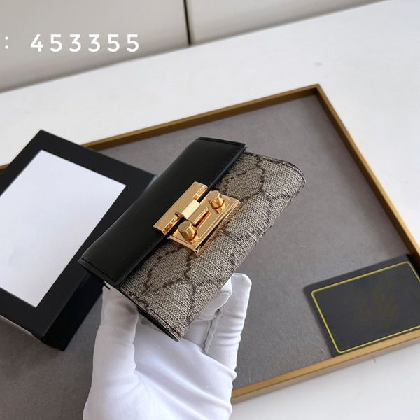 453355 designer bag stylish vintage leather purse of the line locking wallet portable wallet card bag, Red;black
453355 designer bag stylish vintage leather purse of the line locking wallet portable wallet card bag, Red;black
