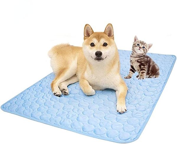 

Dog Cooling Mat Cooling Pad Summer Pet Bed for Dogs Cats Kennel Pad Breathable Pet Self Cooling Blanket Dog Crate Sleep Mat Machine Wash/Hand Wash, Multi color