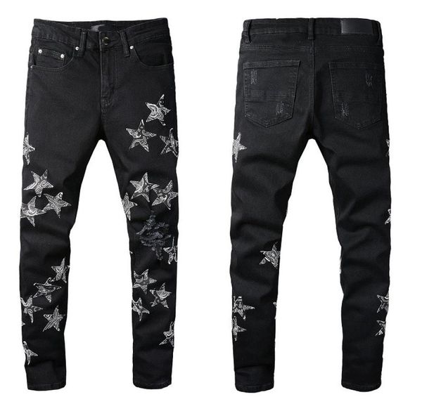 mens jeans fashion pentagram patch black jeans slim pants casual trousers big size 29405632536, Blue
mens jeans fashion pentagram patch black jeans slim pants casual trousers big size 29405632536, Blue
