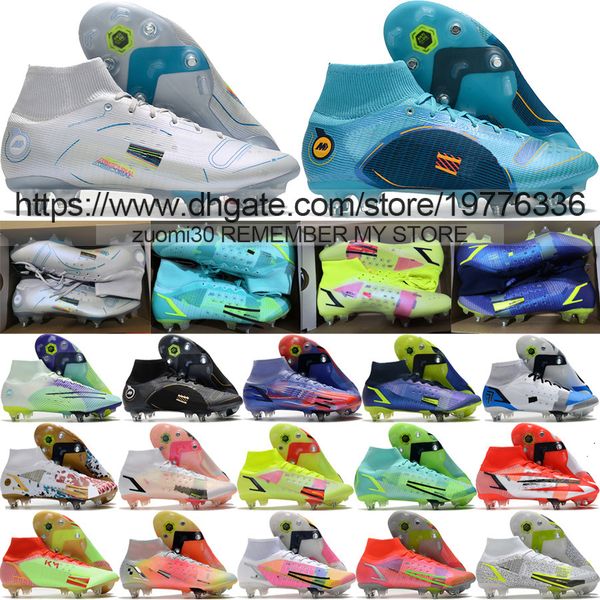 send with bag quality soccer boots mercurial superfly 8 elite sg metal spikes acc football cleats cr7 ronaldo mbappe soft leather comfortabl, Black
send with bag quality soccer boots mercurial superfly 8 elite sg metal spikes acc football cleats cr7 ronaldo mbappe soft leather comfortabl, Black