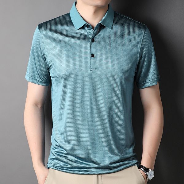 men's polos mlshp summer mens polo shirts short sleeve plaid jacquard casual green male simple thin man tees 3xl 230316, White;black
men's polos mlshp summer mens polo shirts short sleeve plaid jacquard casual green male simple thin man tees 3xl 230316, White;black