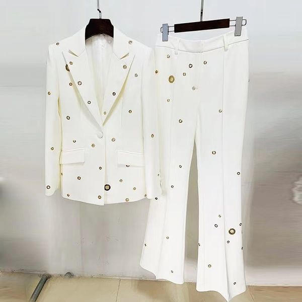 womens suits blazers tide brand retro fashion designer suits jacket single-breasted metal hole slim plus size women's clothing a131, White;black
womens suits blazers tide brand retro fashion designer suits jacket single-breasted metal hole slim plus size women's clothing a131, White;black