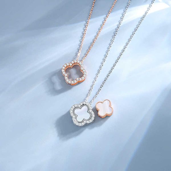 pendant necklaces strands strings a pure silver necklace multiple mother-shells and four-leaf clover inlaid with zirconium collarbone chain
pendant necklaces strands strings a pure silver necklace multiple mother-shells and four-leaf clover inlaid with zirconium collarbone chain
