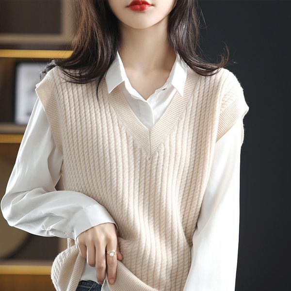 womens tanks camis xpqbb sweater vest for women solid color loose sleeveless knitted vest woman allmatch simple casual cashmere coats femal, White
womens tanks camis xpqbb sweater vest for women solid color loose sleeveless knitted vest woman allmatch simple casual cashmere coats femal, White