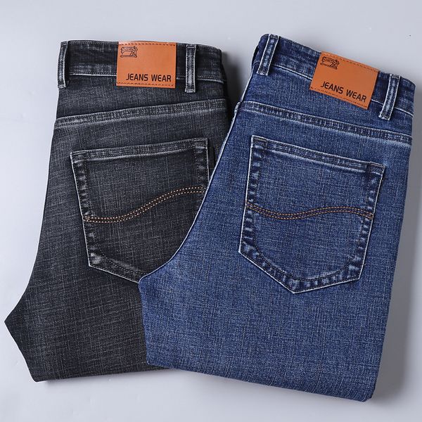 men's jeans spring and summer men's slim straight jeans classic fashion brand business casual stretch denim trousers male brand pa, Blue
men's jeans spring and summer men's slim straight jeans classic fashion brand business casual stretch denim trousers male brand pa, Blue