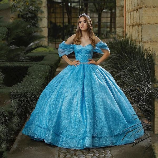 sky blue off the shoulder quinceanera dresses 2023 ball gown shiny sequined formal party dress sweet 18 vestidos elegant prom dress, Blue;red
sky blue off the shoulder quinceanera dresses 2023 ball gown shiny sequined formal party dress sweet 18 vestidos elegant prom dress, Blue;red