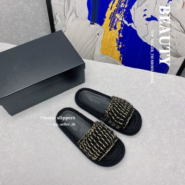 designer slippers weave sandals women fabric slides wool snitting shoesummer letters flats slipper with box, Black
designer slippers weave sandals women fabric slides wool snitting shoesummer letters flats slipper with box, Black